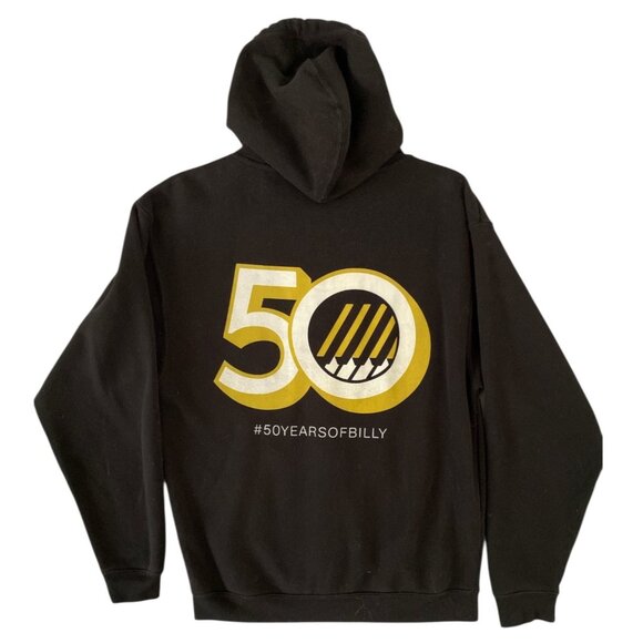 50 Years Of Billy Joel Full Zip Fleece Jacket Hooded Unisex Adult Med Black - Picture 3 of 5